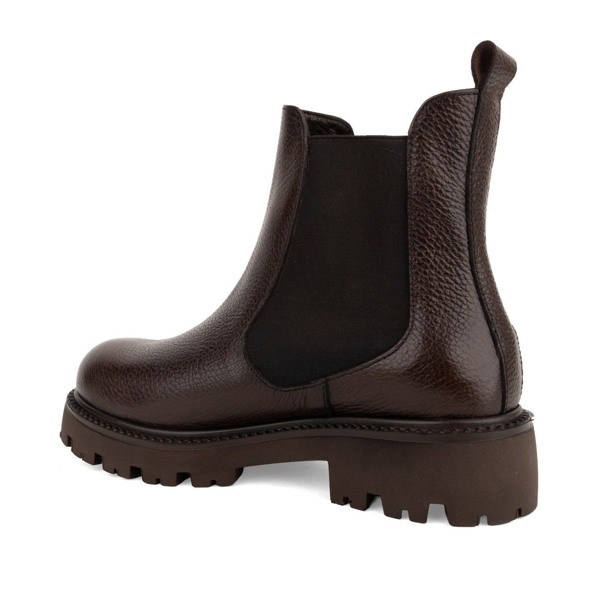brown casual closed booties