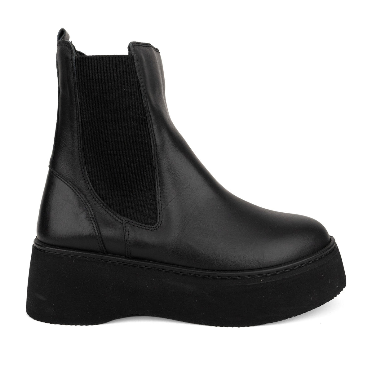 black casual closed booties