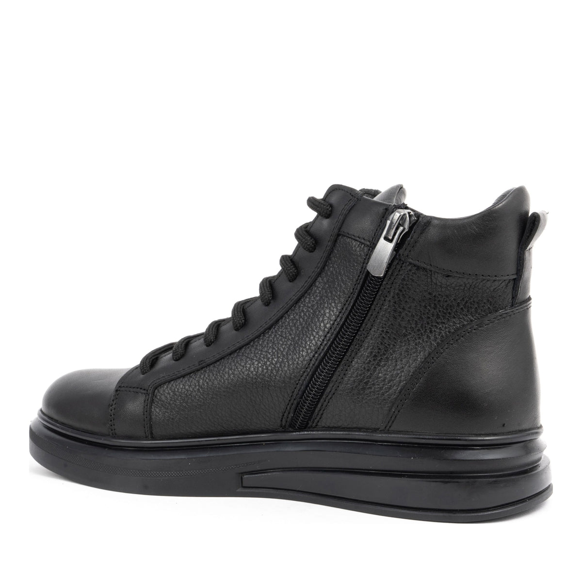 black casual closed booties