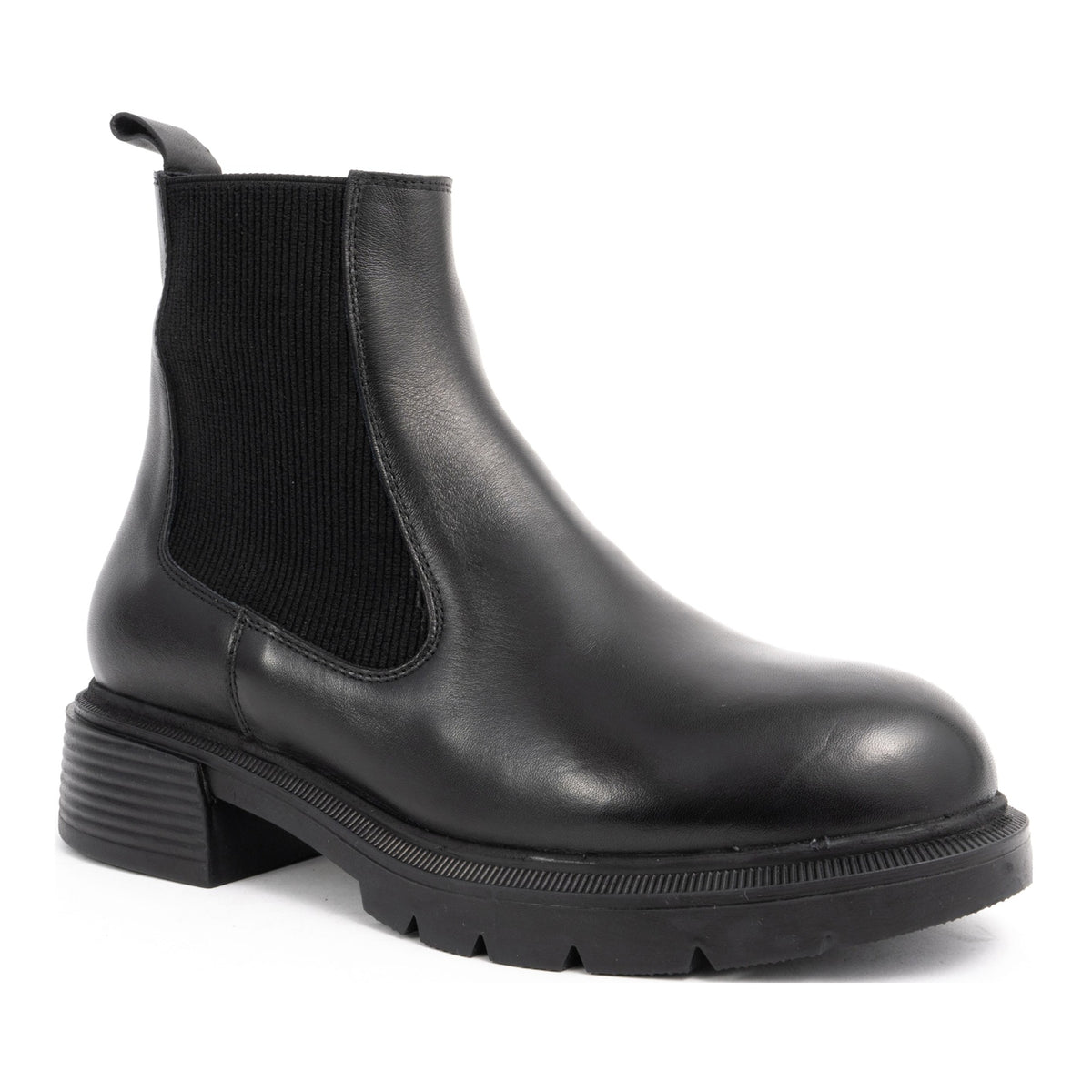 black casual closed booties