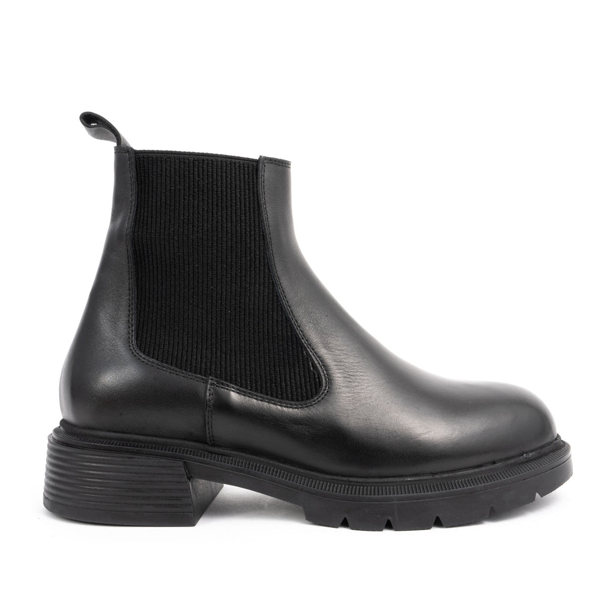 black casual closed booties