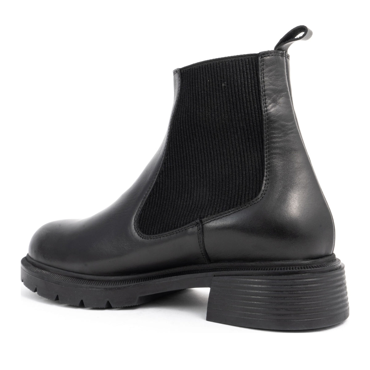 black casual closed booties