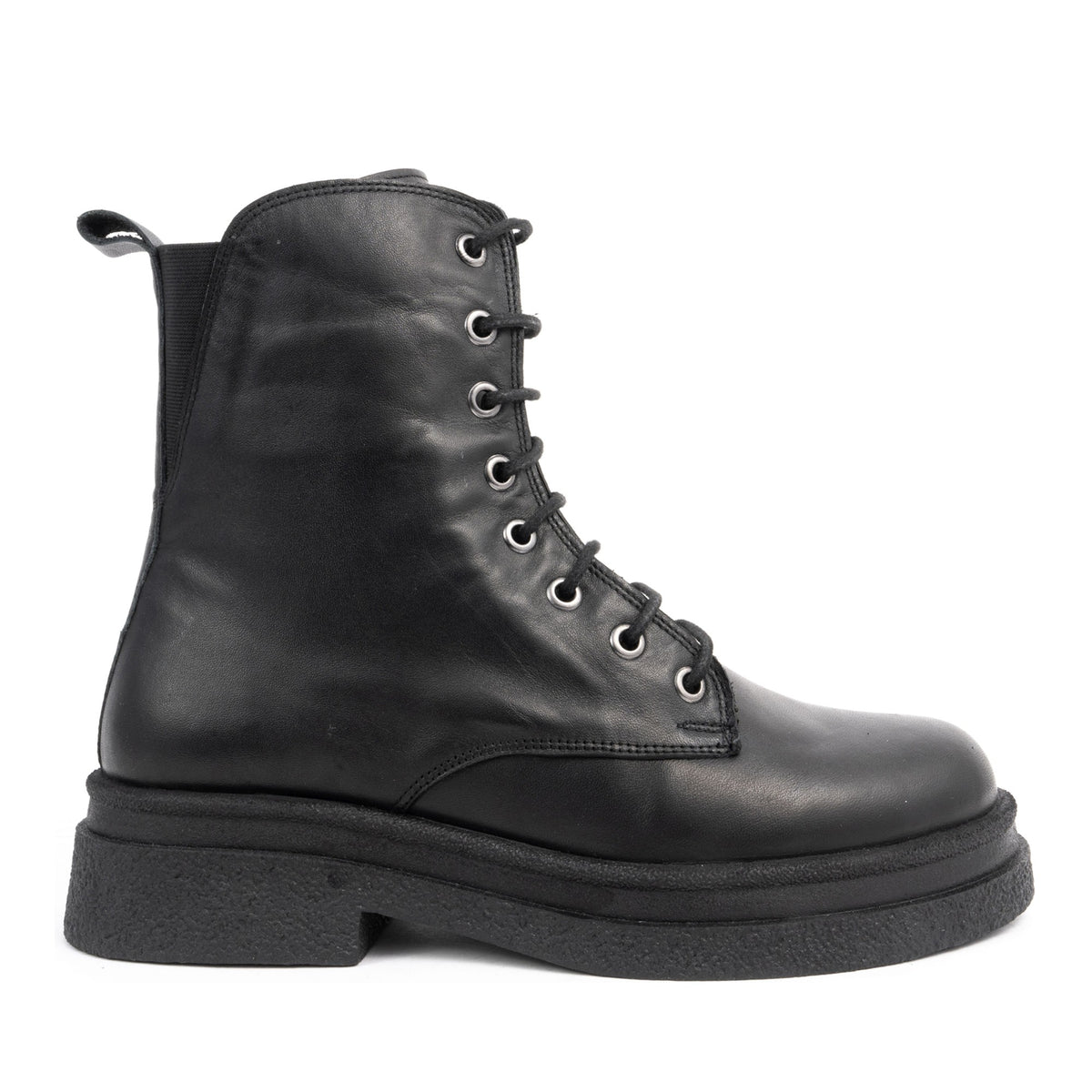 black casual closed booties