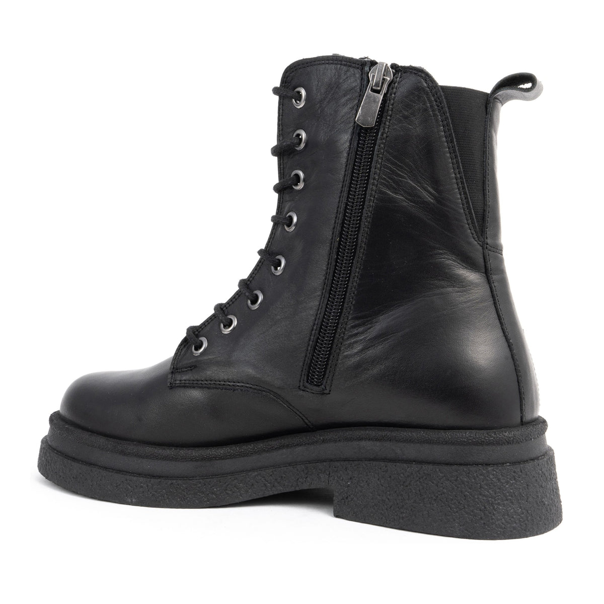 black casual closed booties