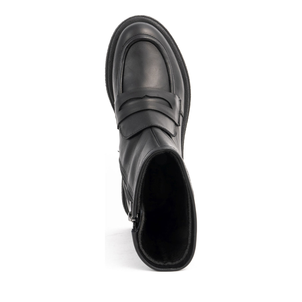 black casual closed booties