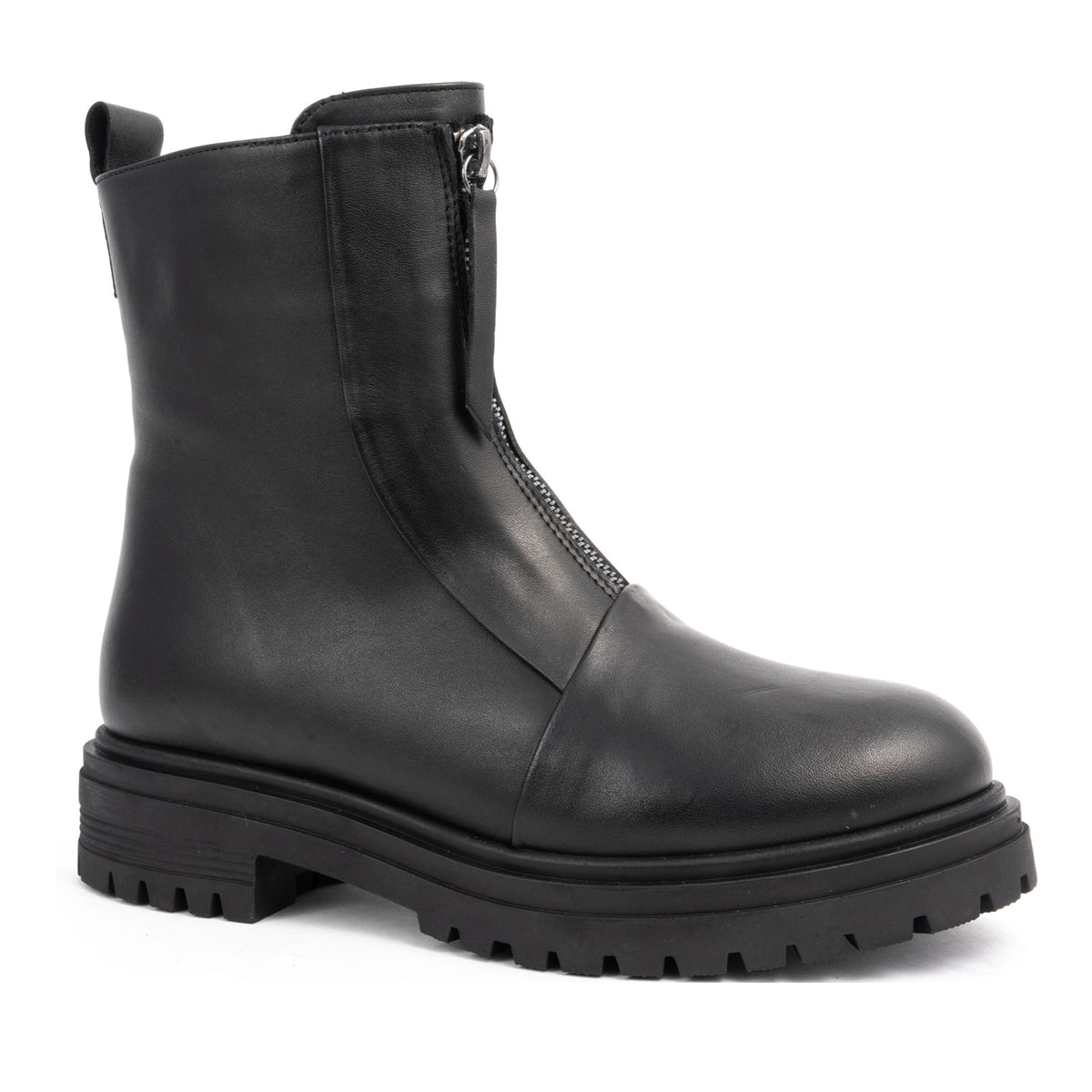 black casual closed booties