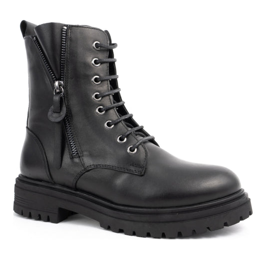 black casual closed booties