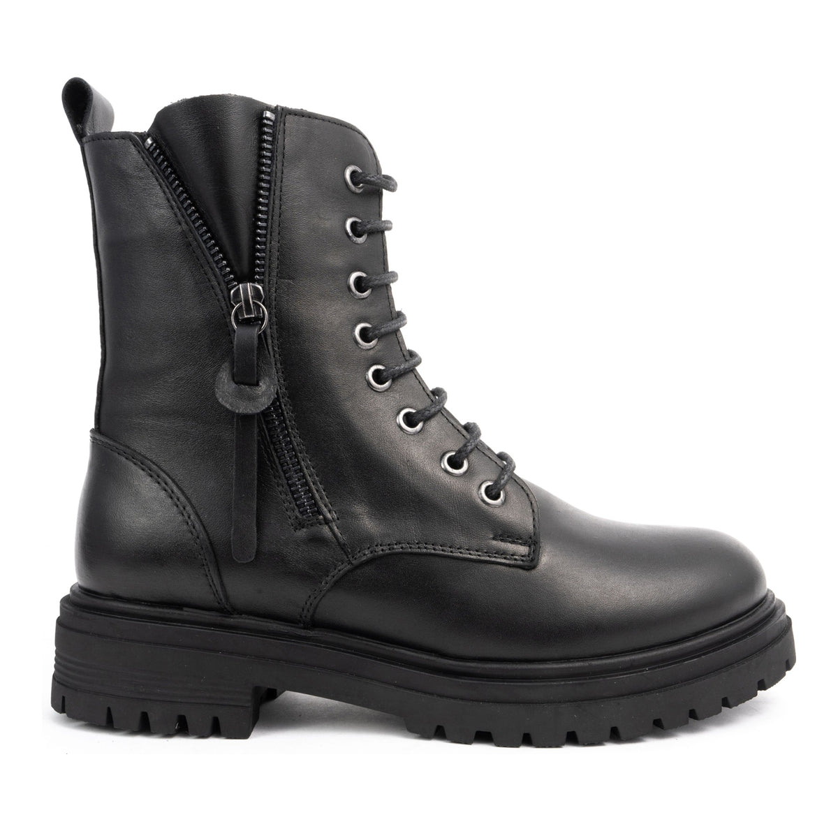 black casual closed booties