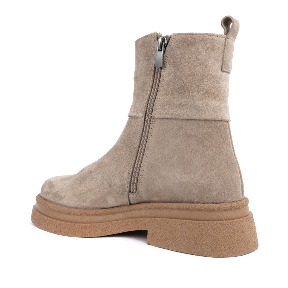 beige casual closed booties