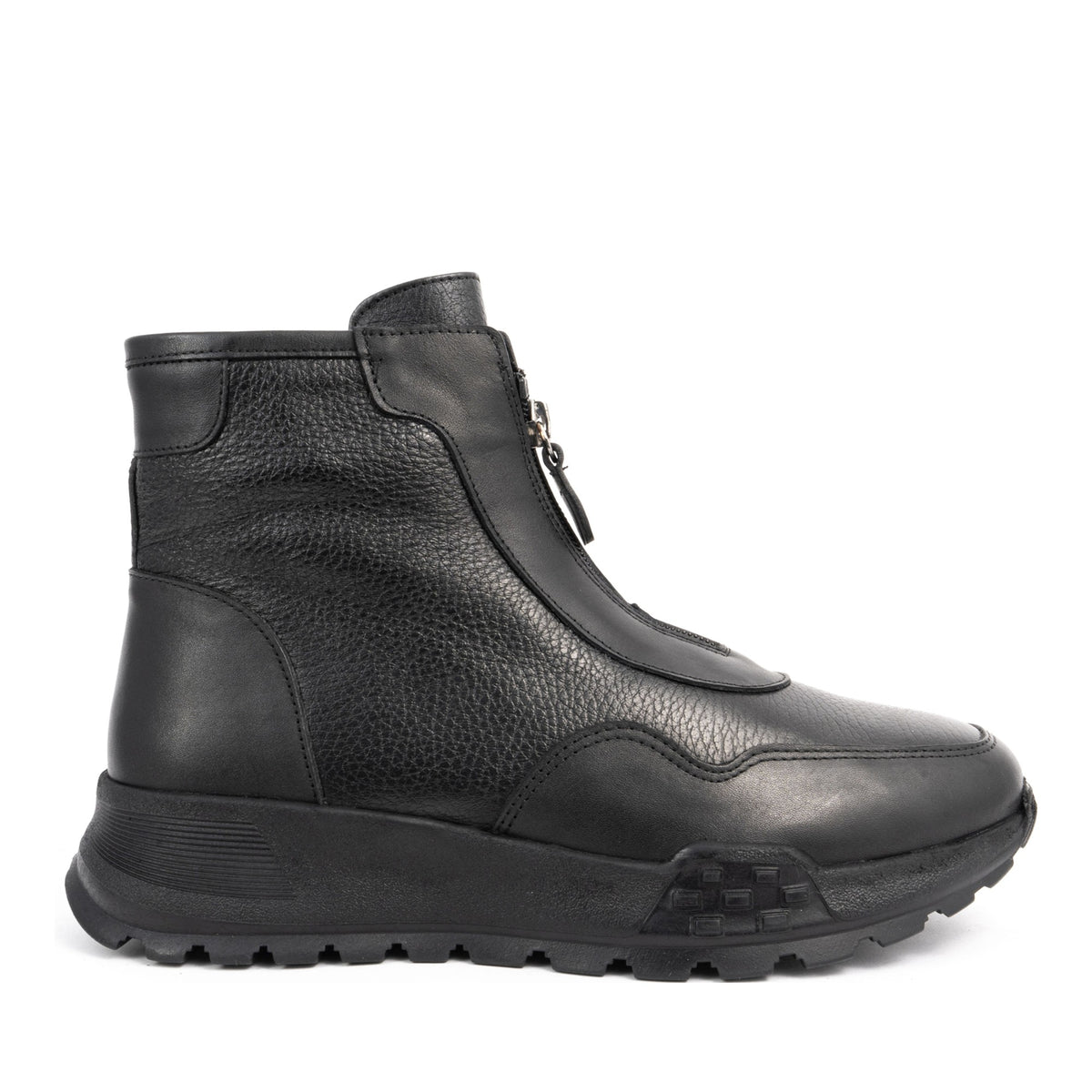 black casual closed booties