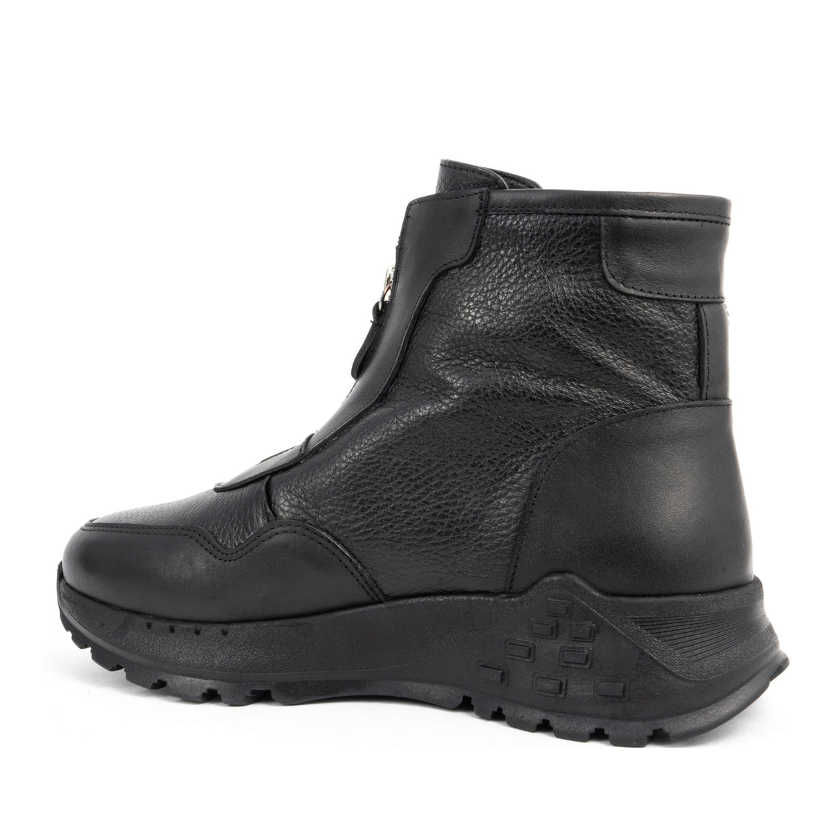 black casual closed booties
