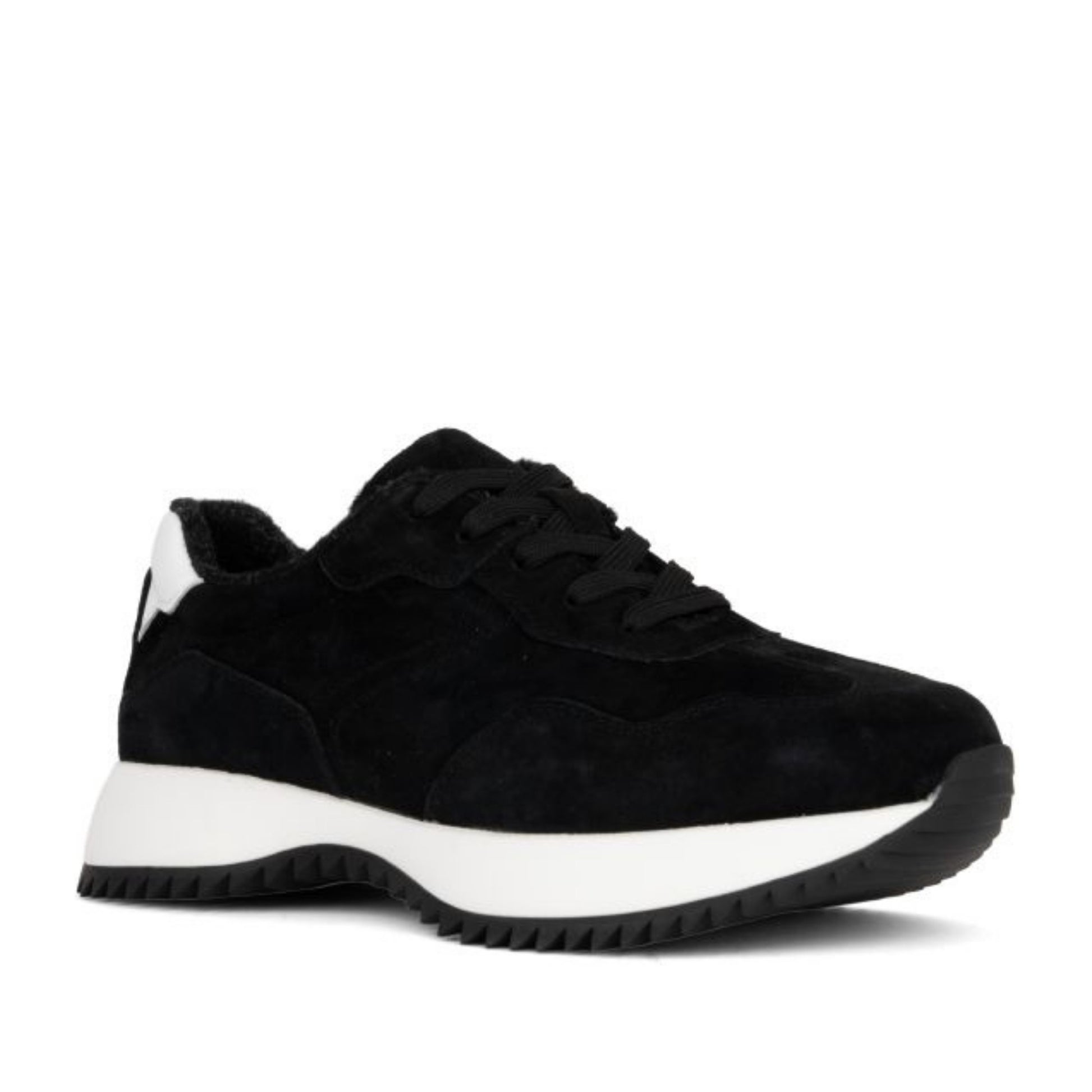 Women's Black Wedge Fashion Sneakers