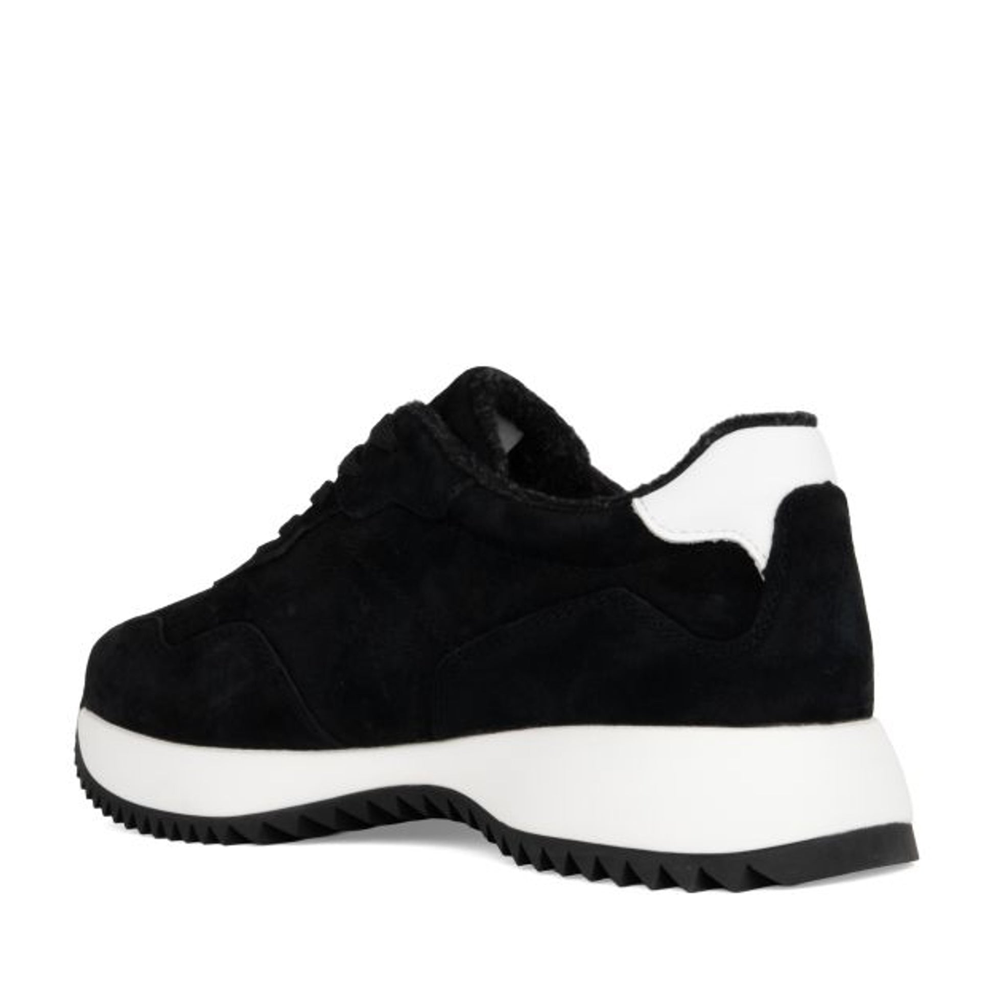 Women's Black Wedge Fashion Sneakers