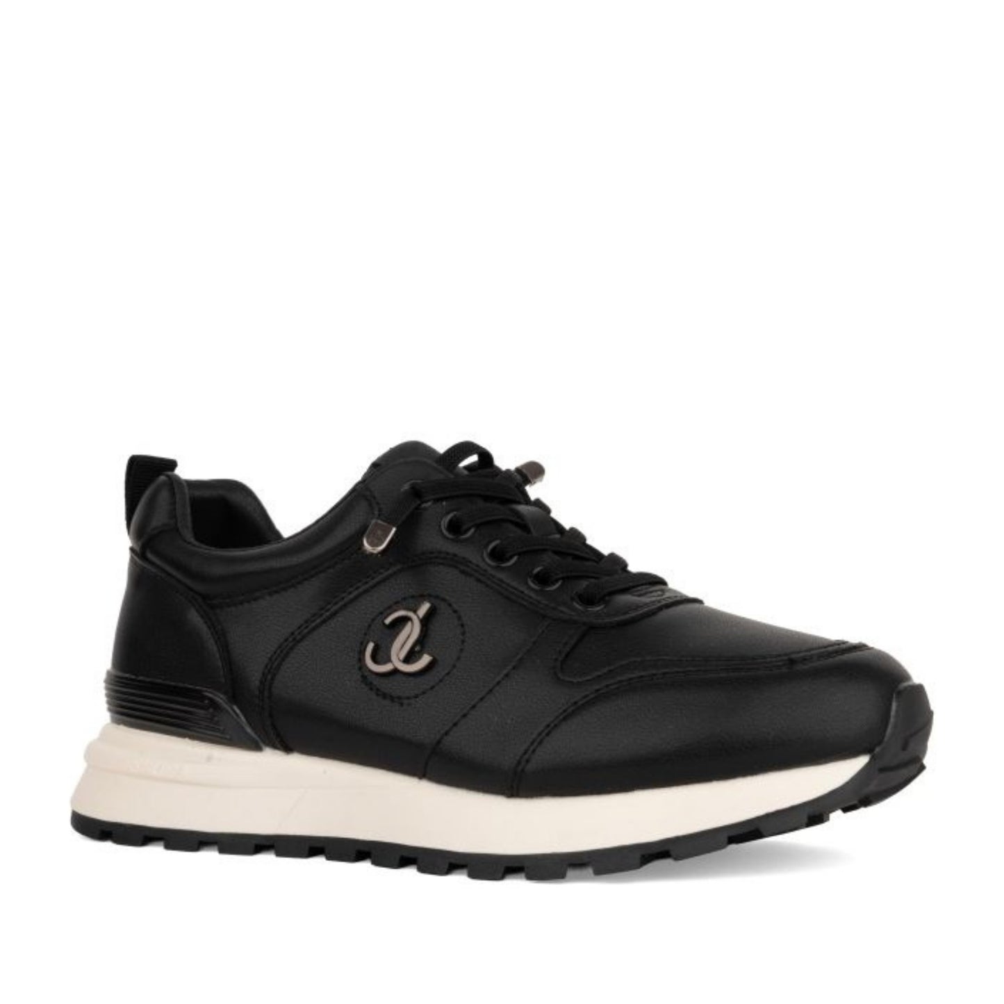 Women's Black Wedge Fashion Sneakers