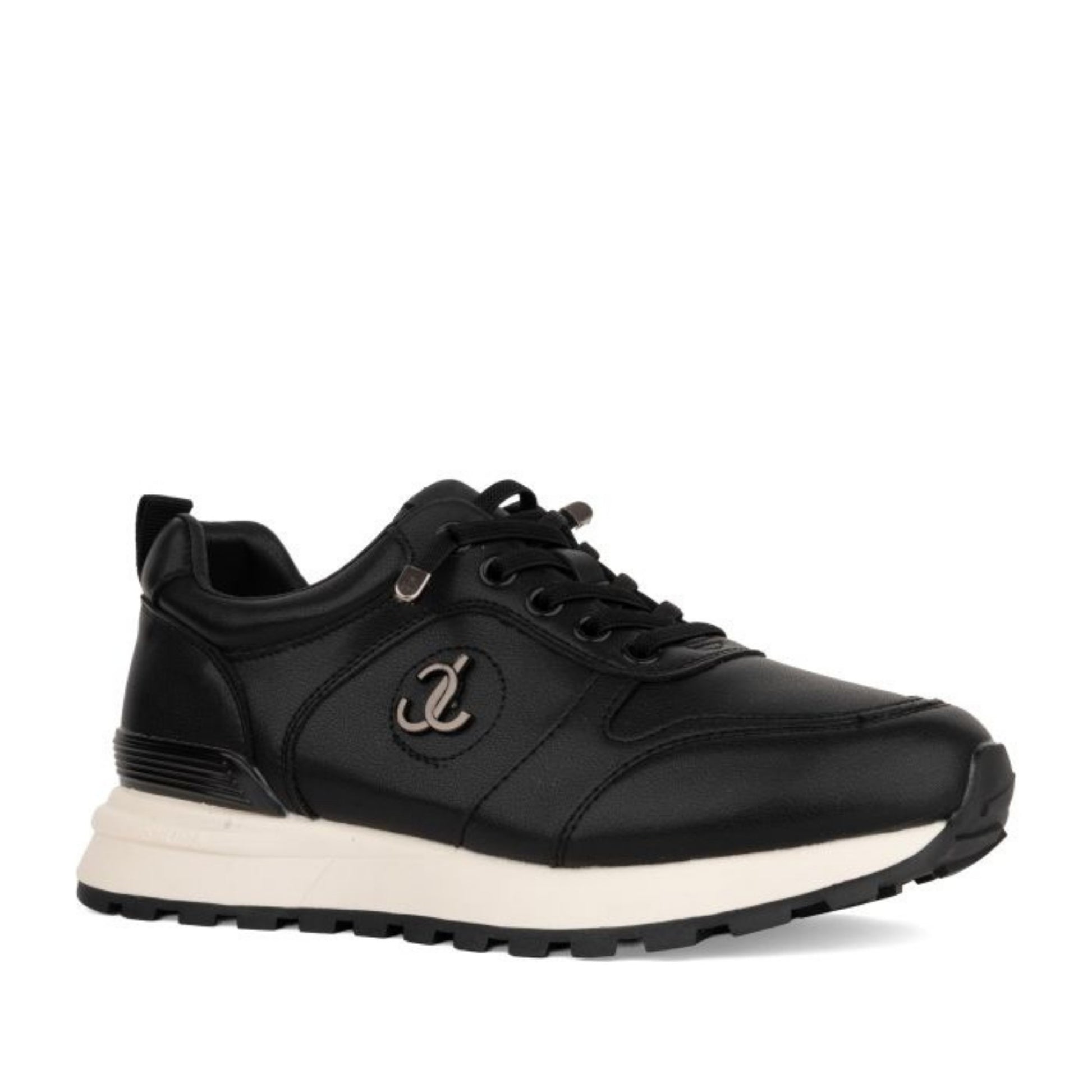 Women's Black Wedge Fashion Sneakers