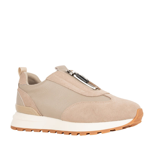 Women's Beige Wedge Fashion Sneakers