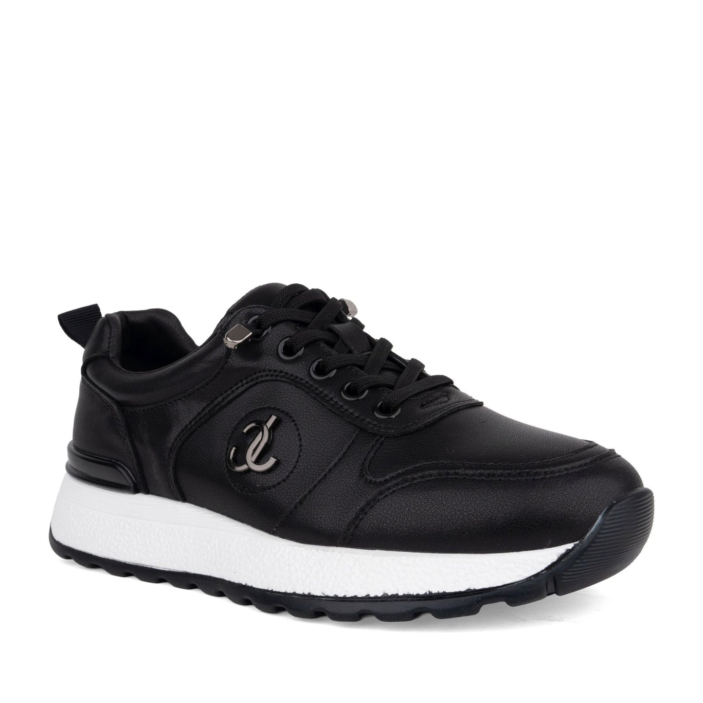 Women's Black Wedge Fashion Sneakers