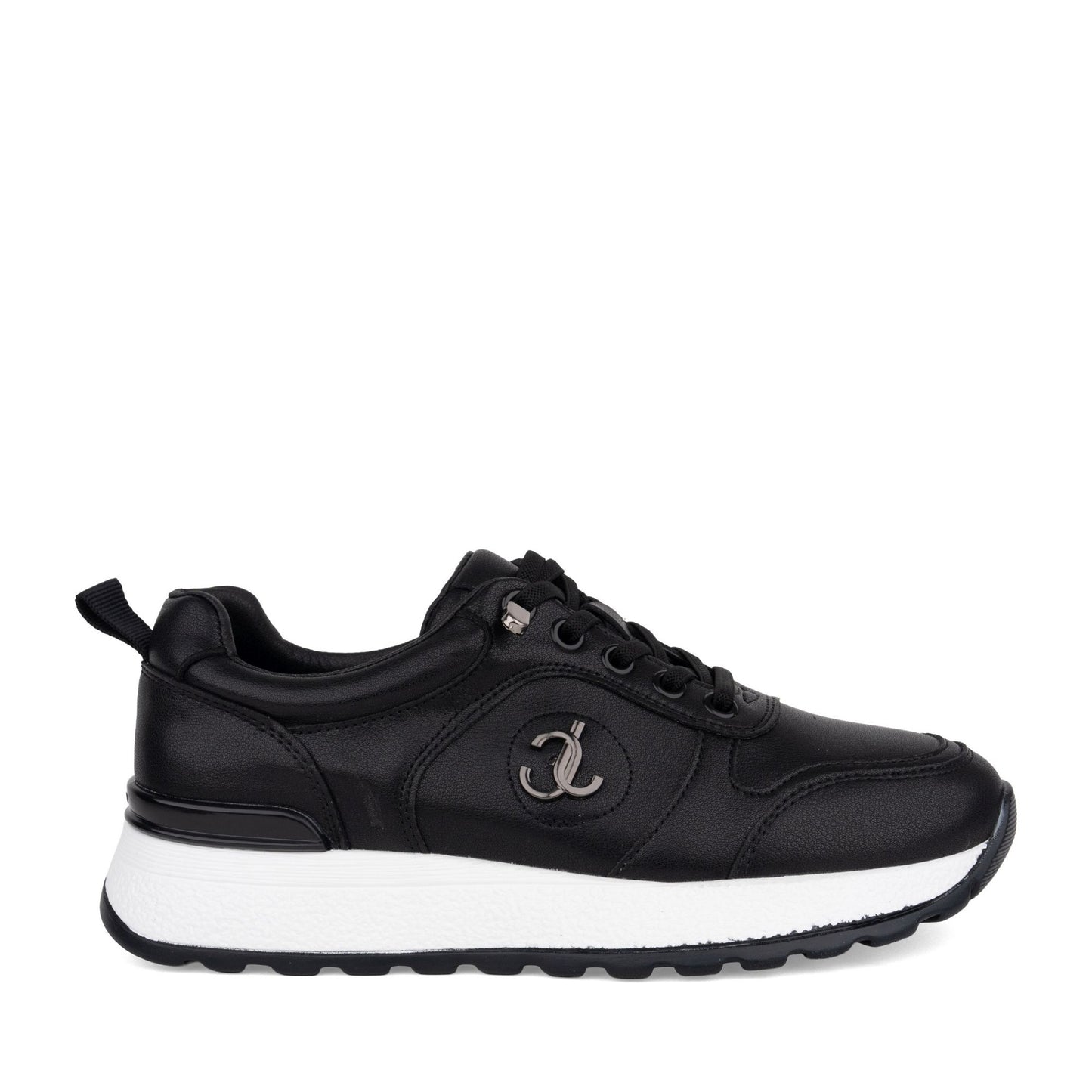 Women's Black Wedge Fashion Sneakers