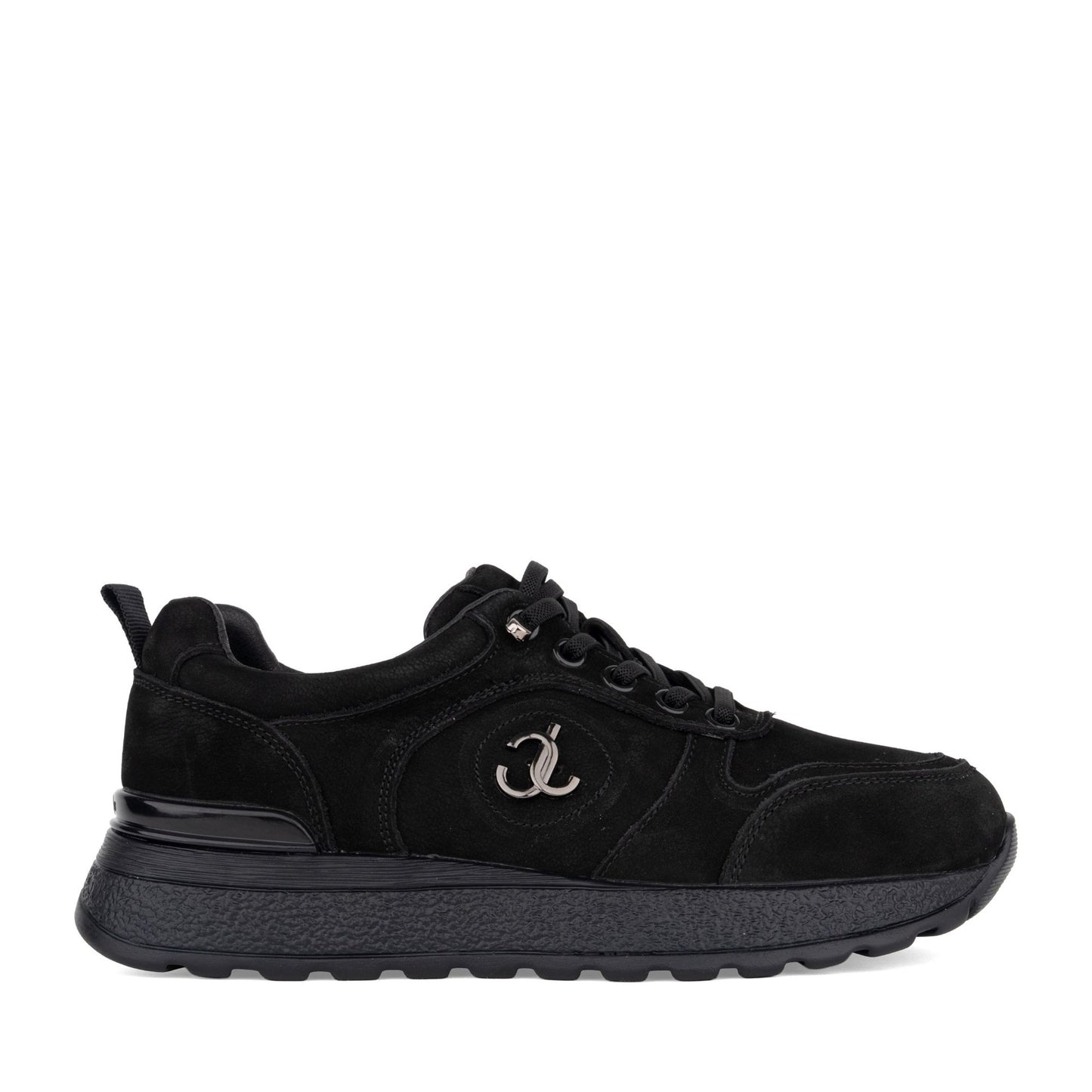 Women's Black Wedge Fashion Sneakers