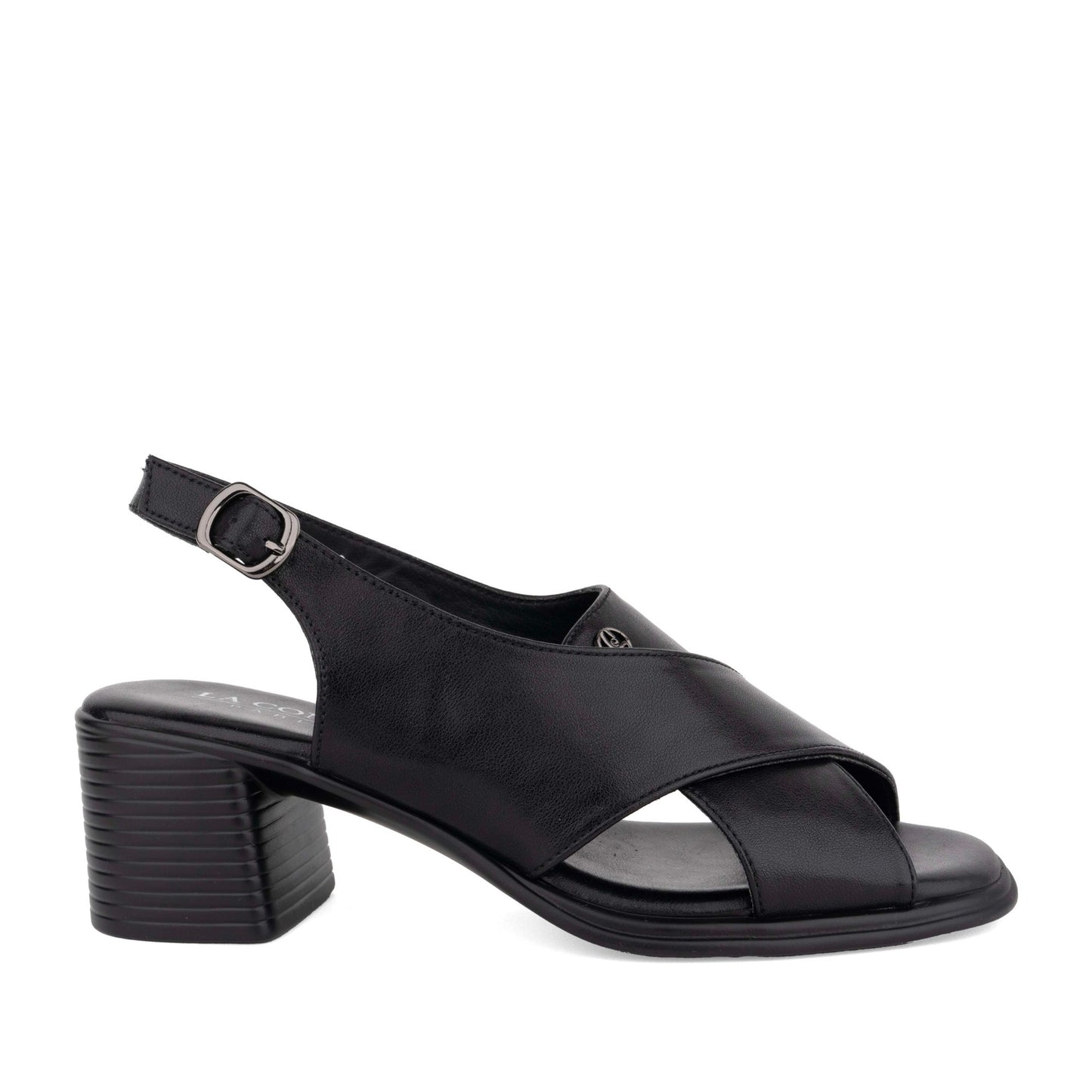 Women's Black Open-Toe Pumps