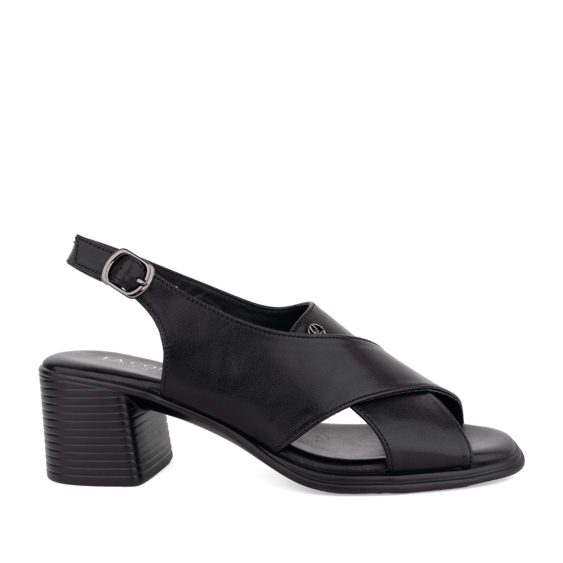Women's Black Open-Toe Pumps