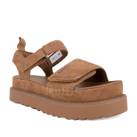 Women's Brown Wedge Open-Toe Sandals
