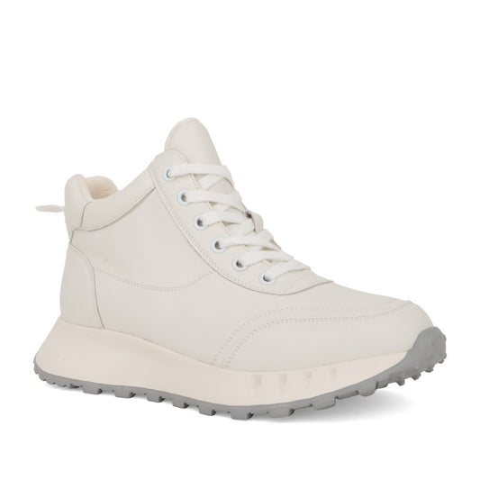 white casual closed booties