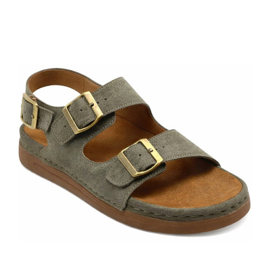 Women's Green Wedge Open-Toe Sandals