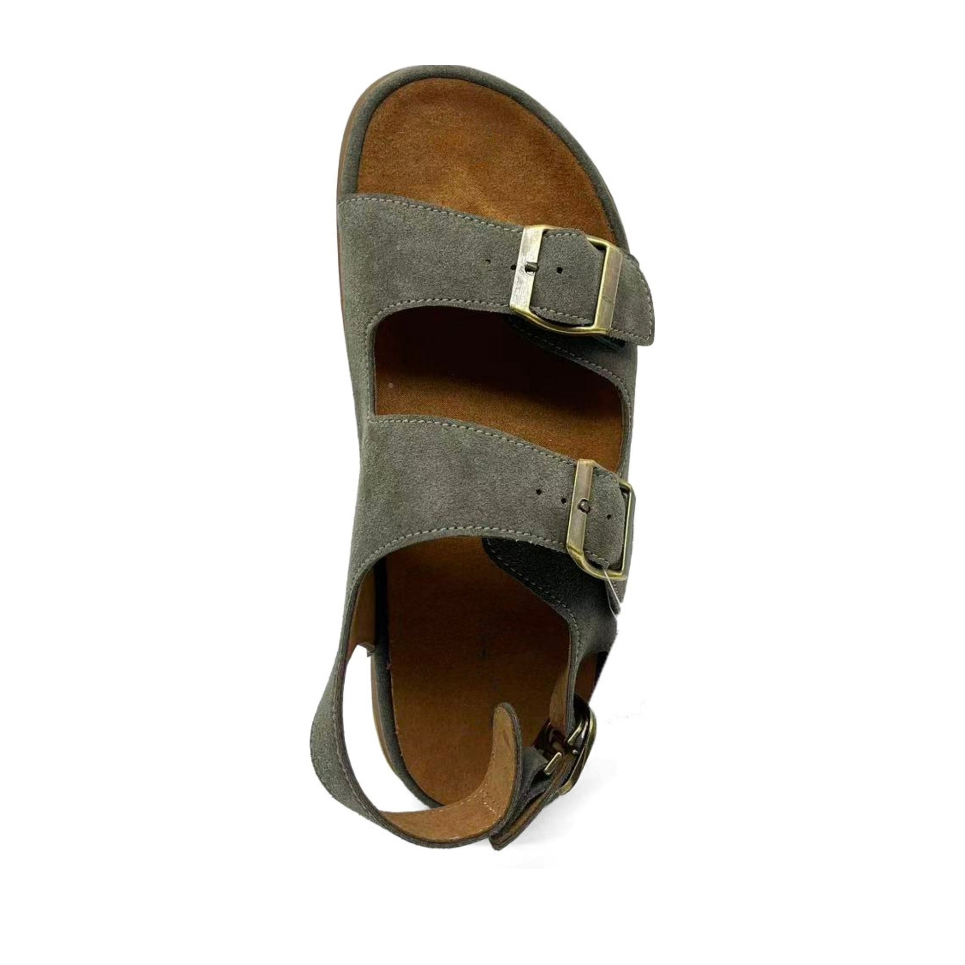Women's Green Wedge Open-Toe Sandals