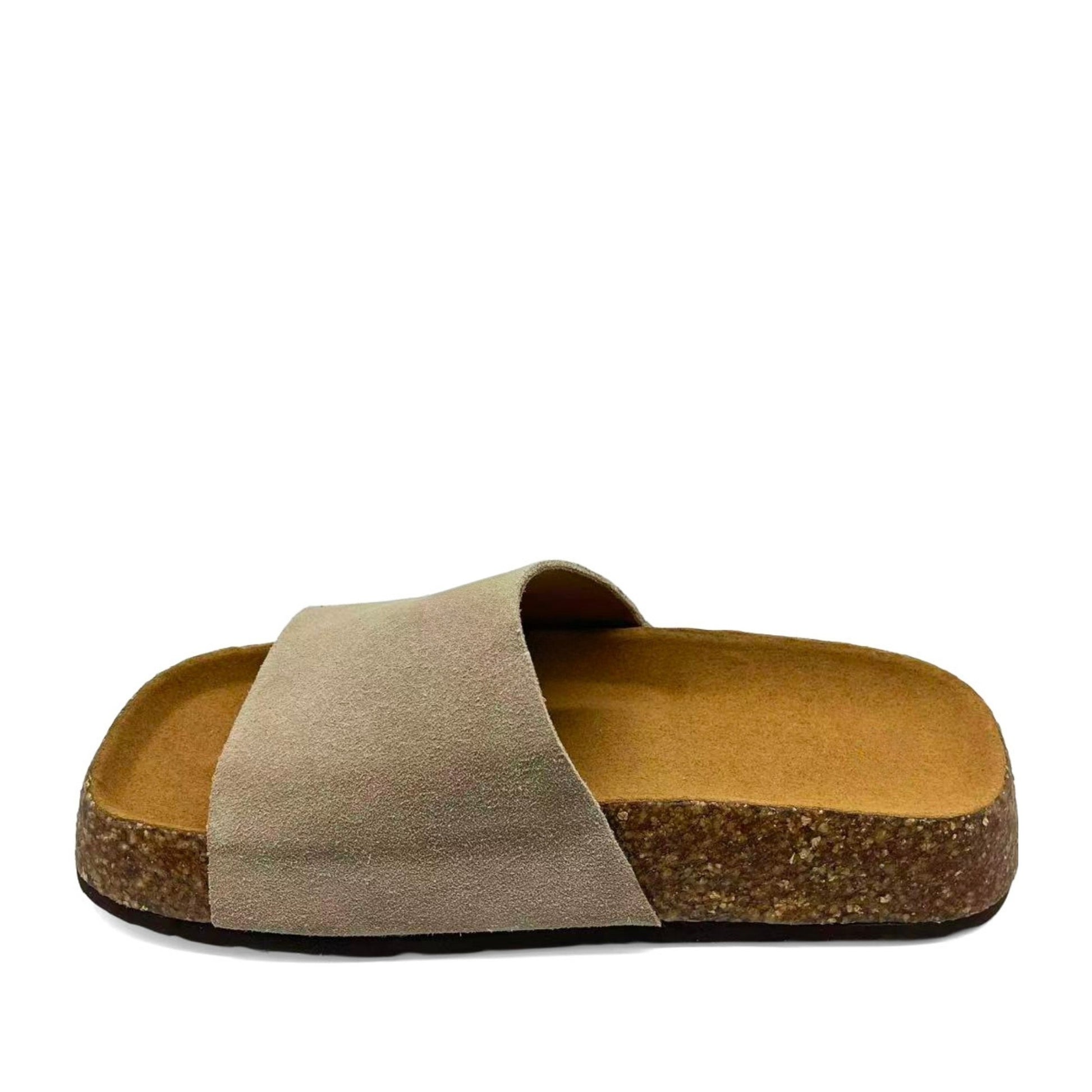Women's Beige Wedge Open-Toe Slippers