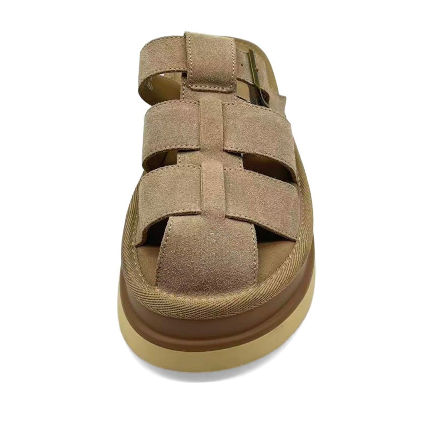 Women's Beige Wedge Slippers