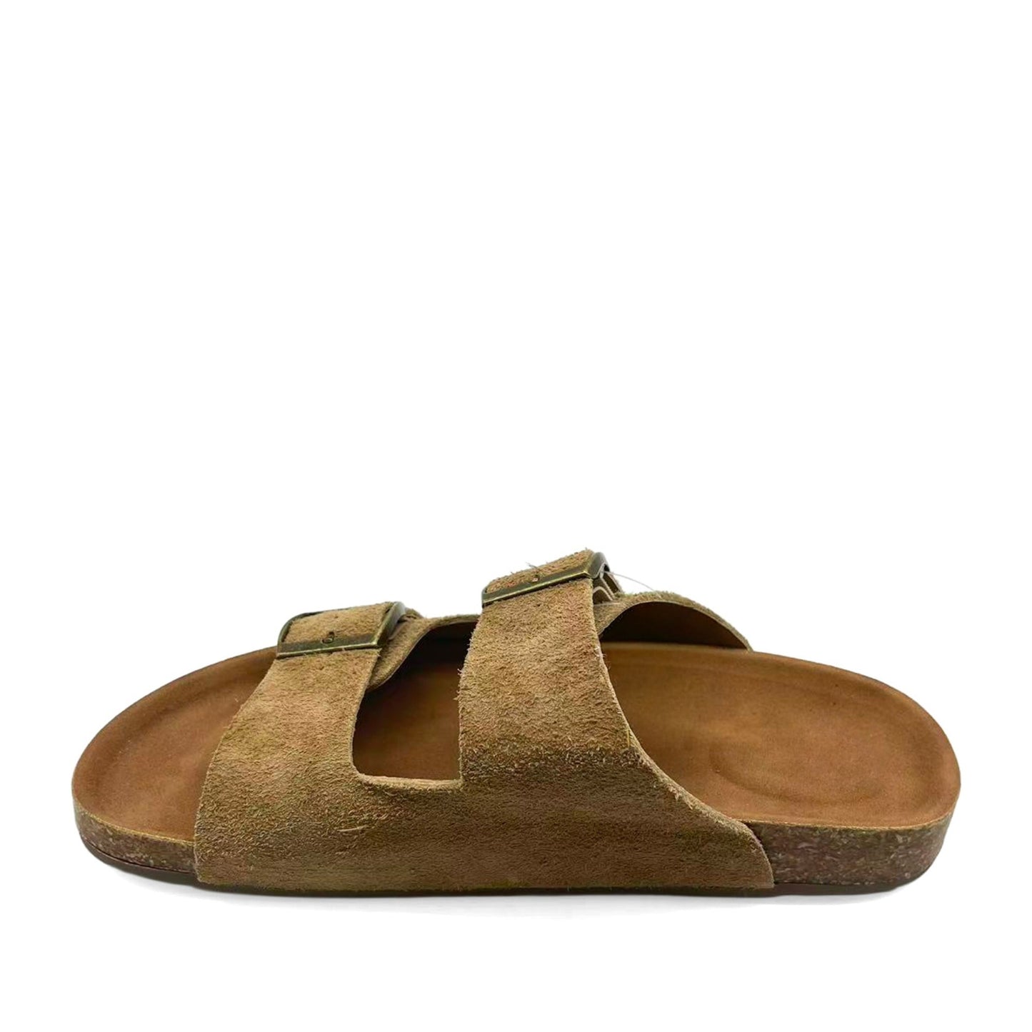Women's Brown Wedge Open-Toe Slippers