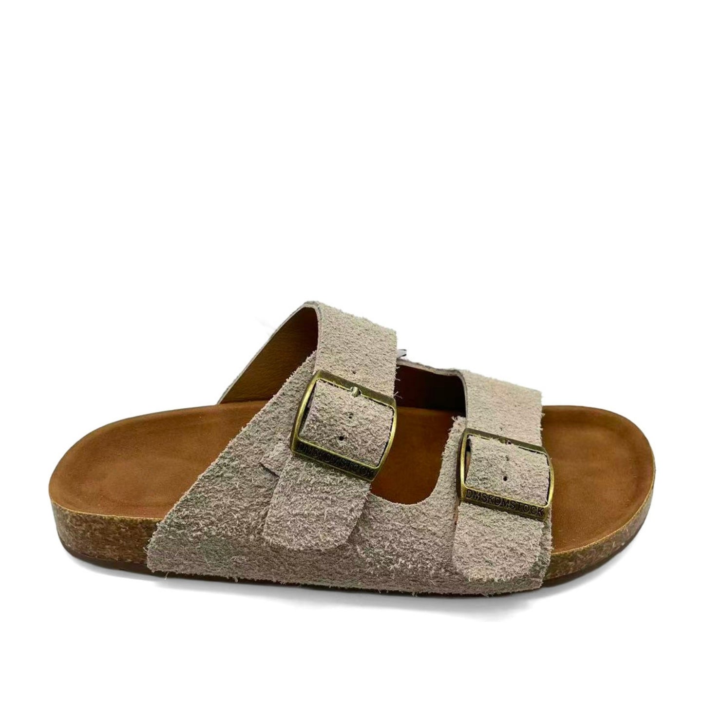 Women's Beige Wedge Open-Toe Slippers