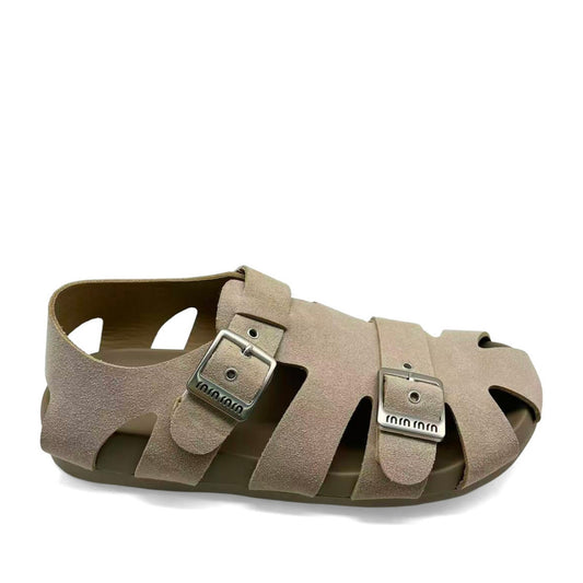 Women's Brown Open-Toe Sandals