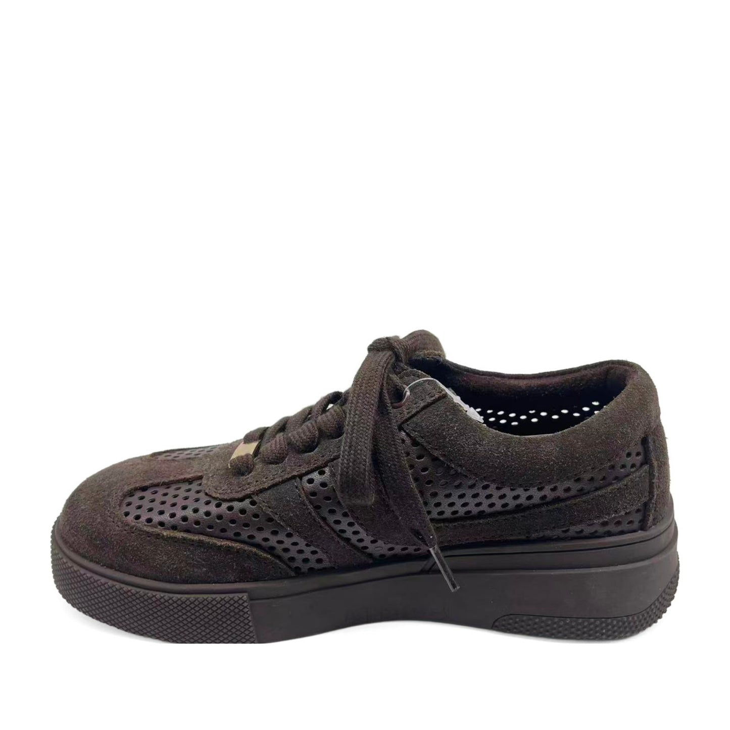 Women's Brown Wedge Fashion Sneakers