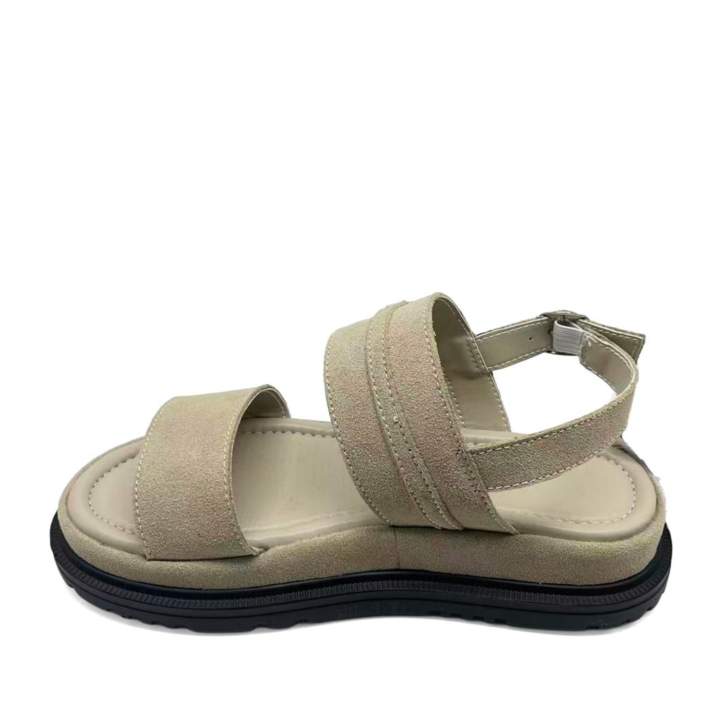 Women's Beige Wedge Open-Toe Sandals
