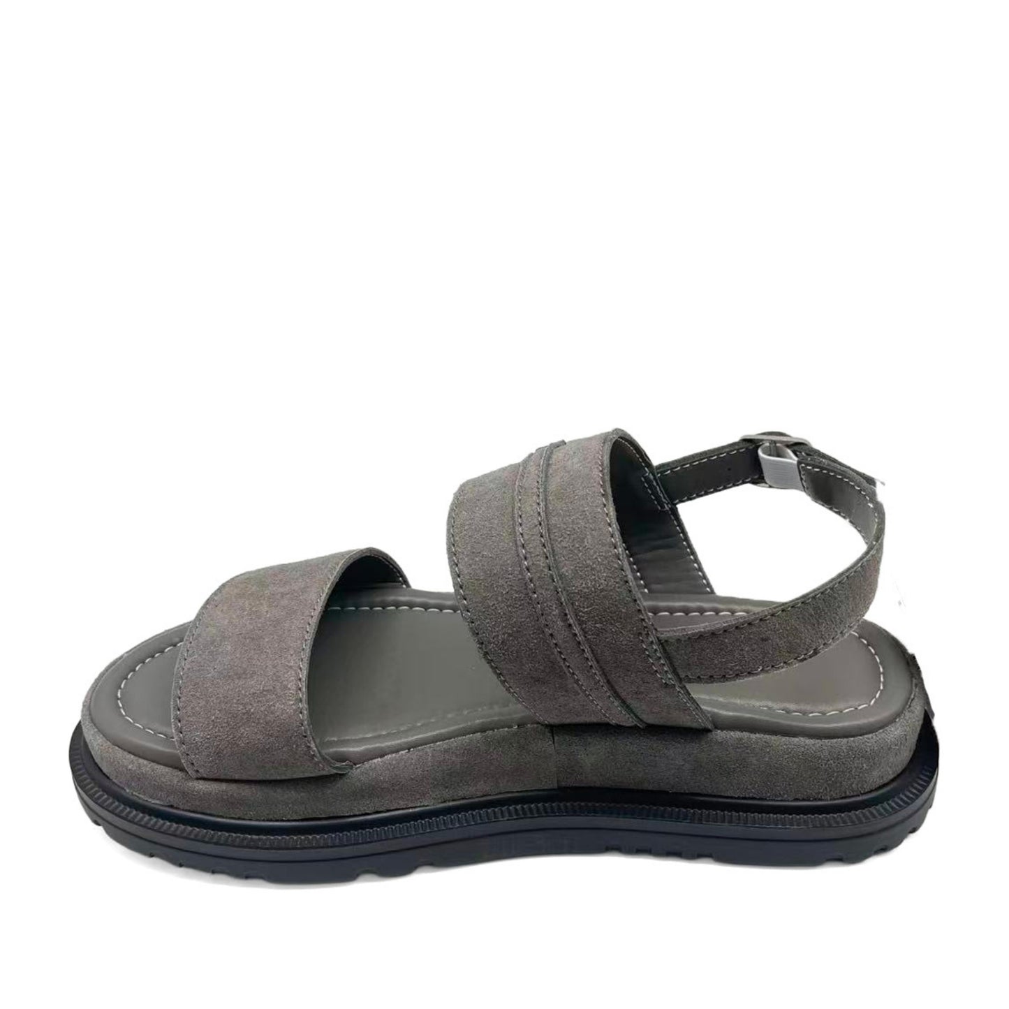 Women's Gray Wedge Open-Toe Sandals