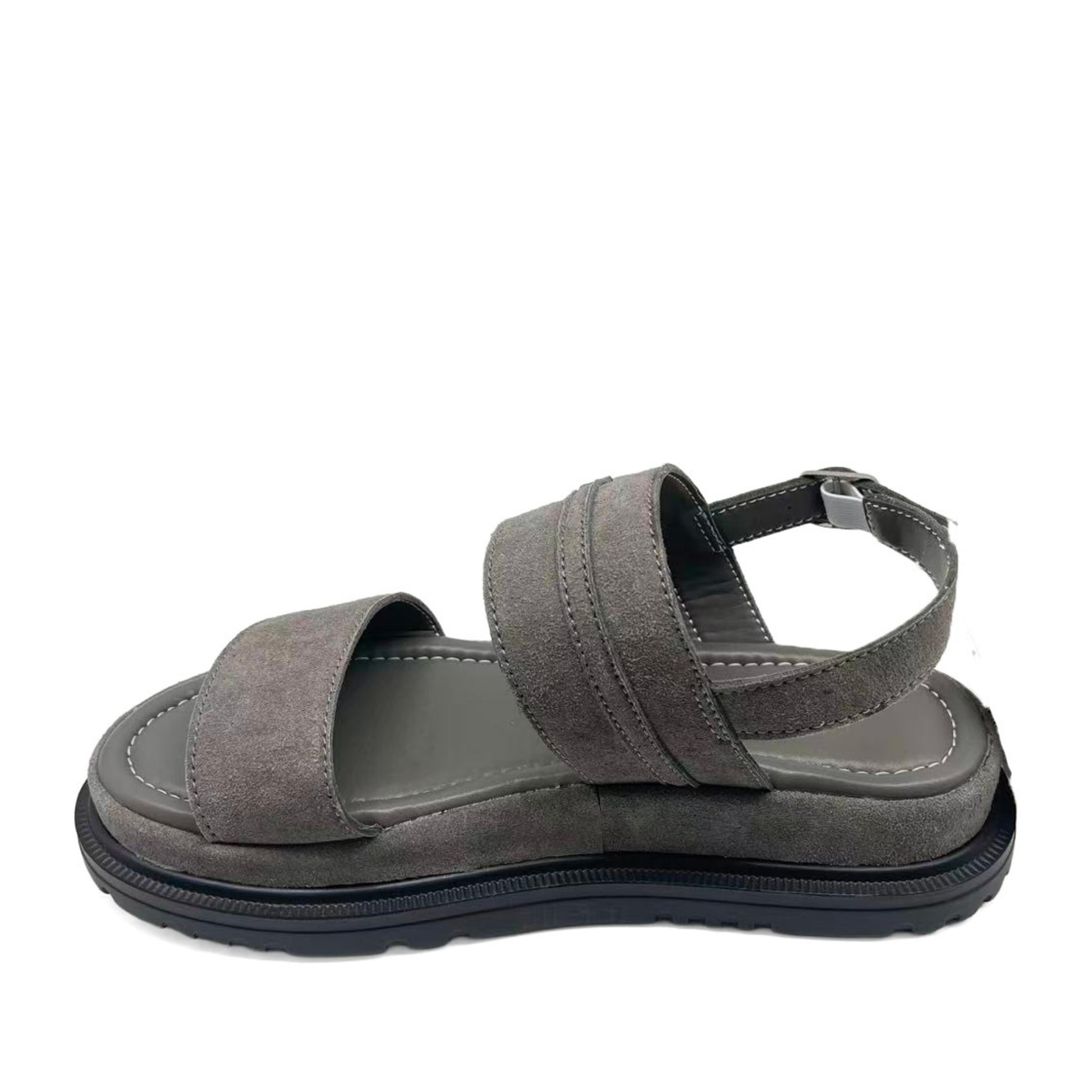 Women's Gray Wedge Open-Toe Sandals