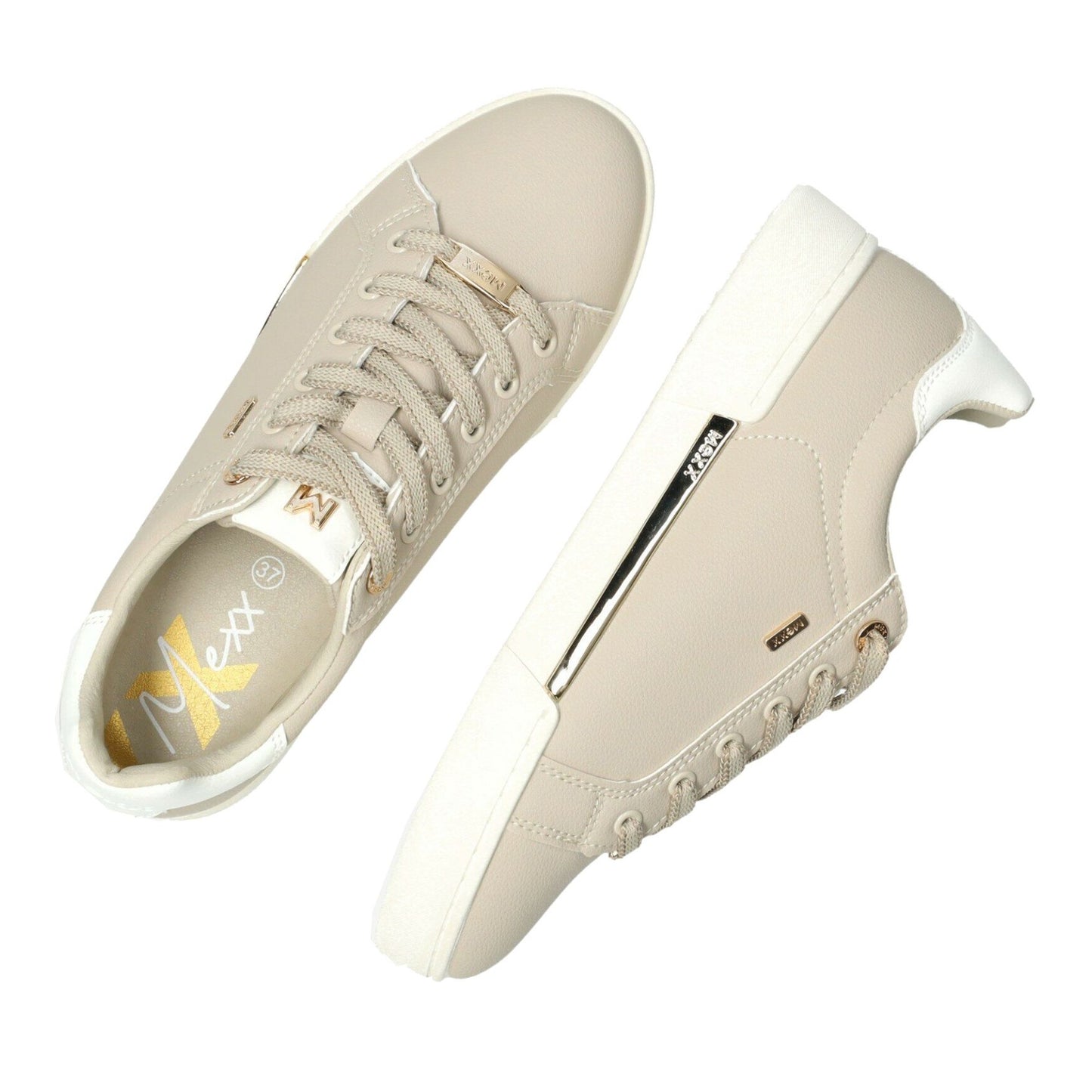 Helexx Sport Women's Beige Wedge Athletic Sneakers