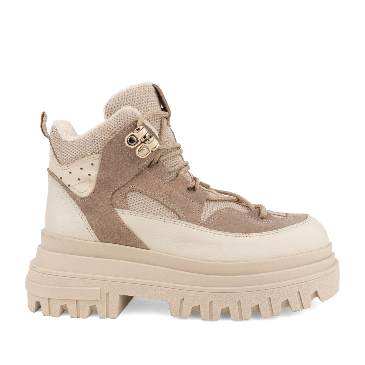 beige casual closed booties