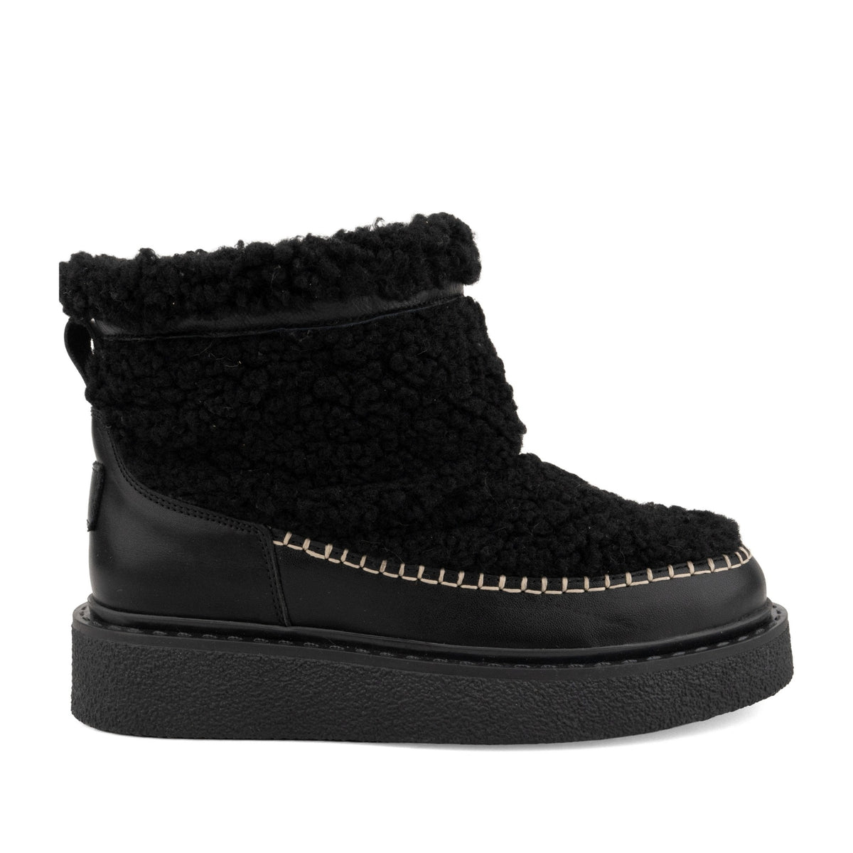 black casual closed booties