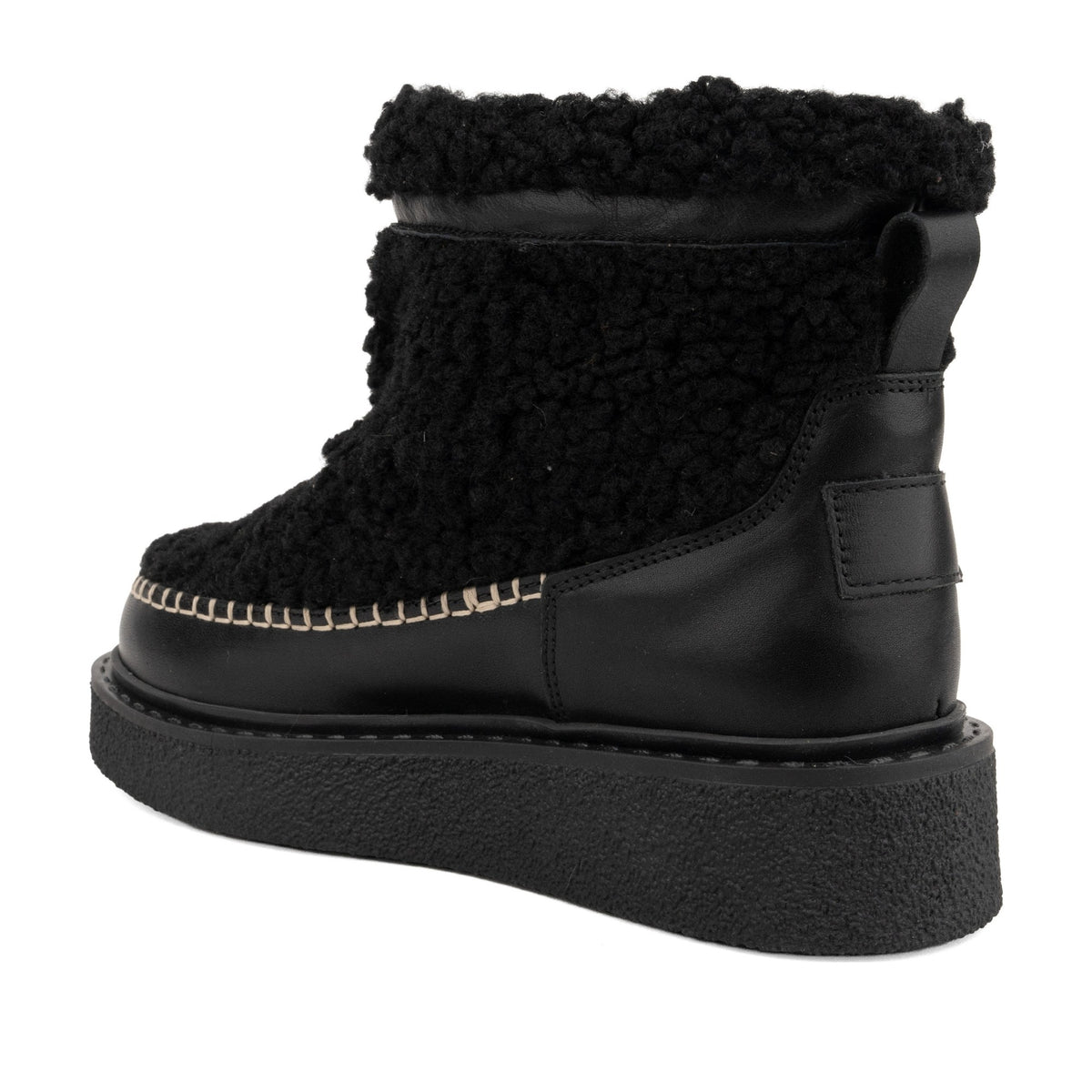 black casual closed booties