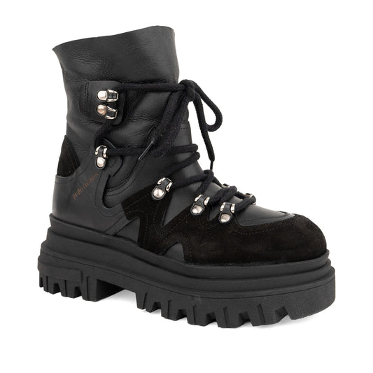 black casual closed booties