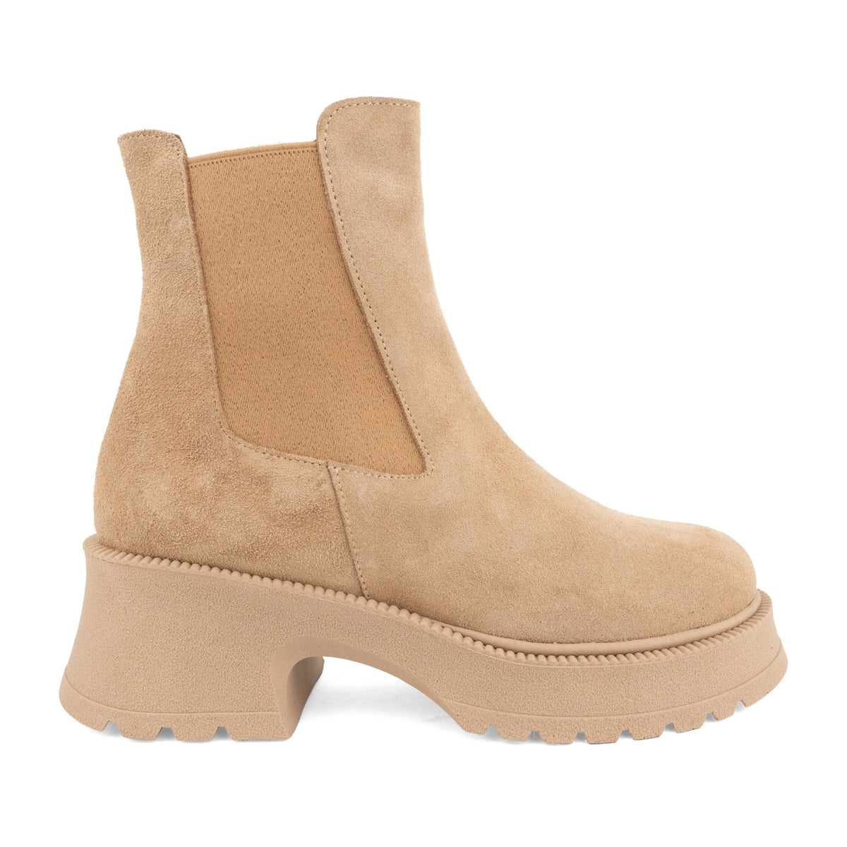 brown casual closed booties