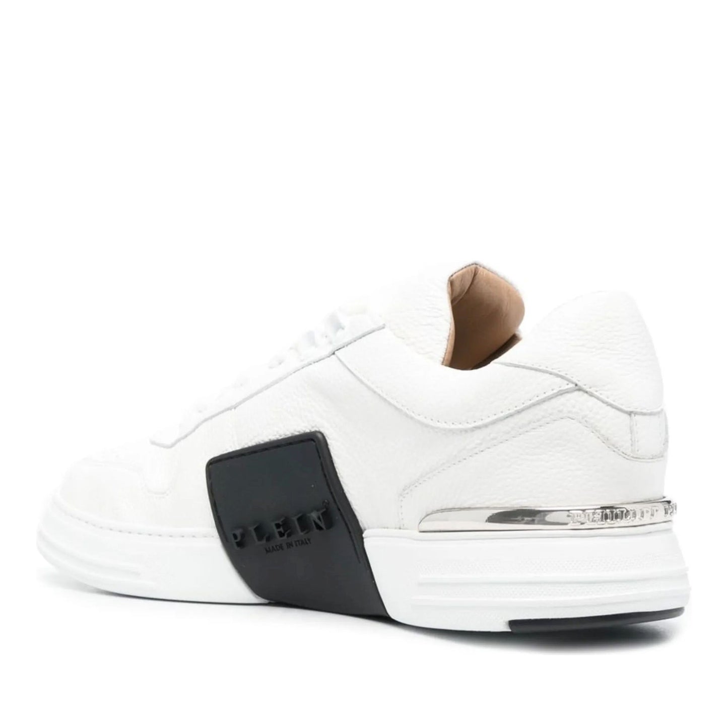 Men's White Lo-top Athletic Sneakers