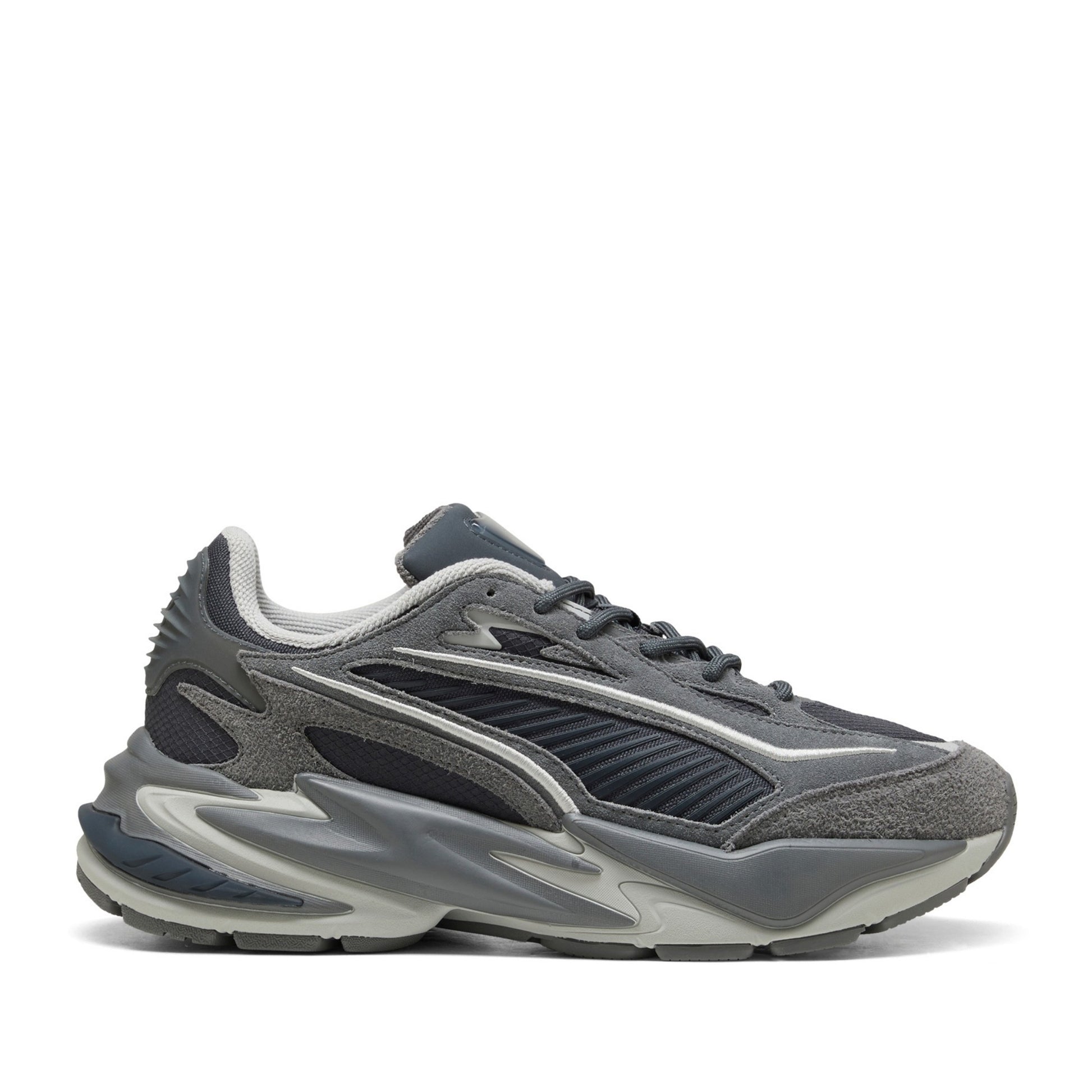 RS Surge Hairy Suede Men's Gray Fashion Sneakers