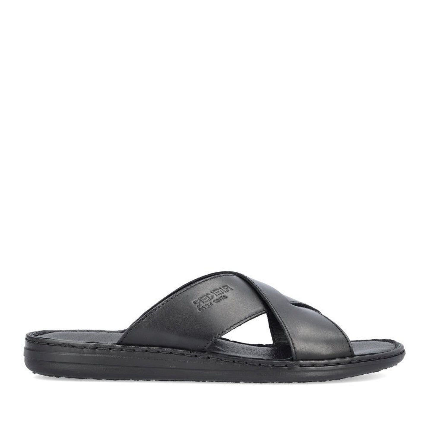 Men's Black Open-Toe Slippers