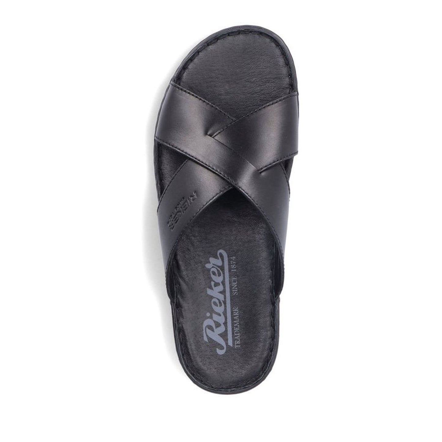 Men's Black Open-Toe Slippers