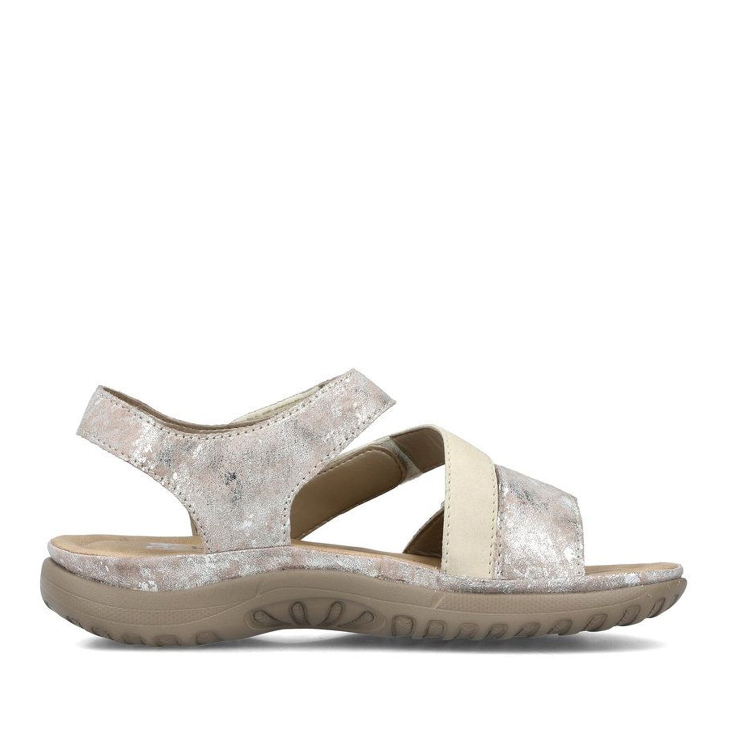 Women's Silver Open-Toe Sandals