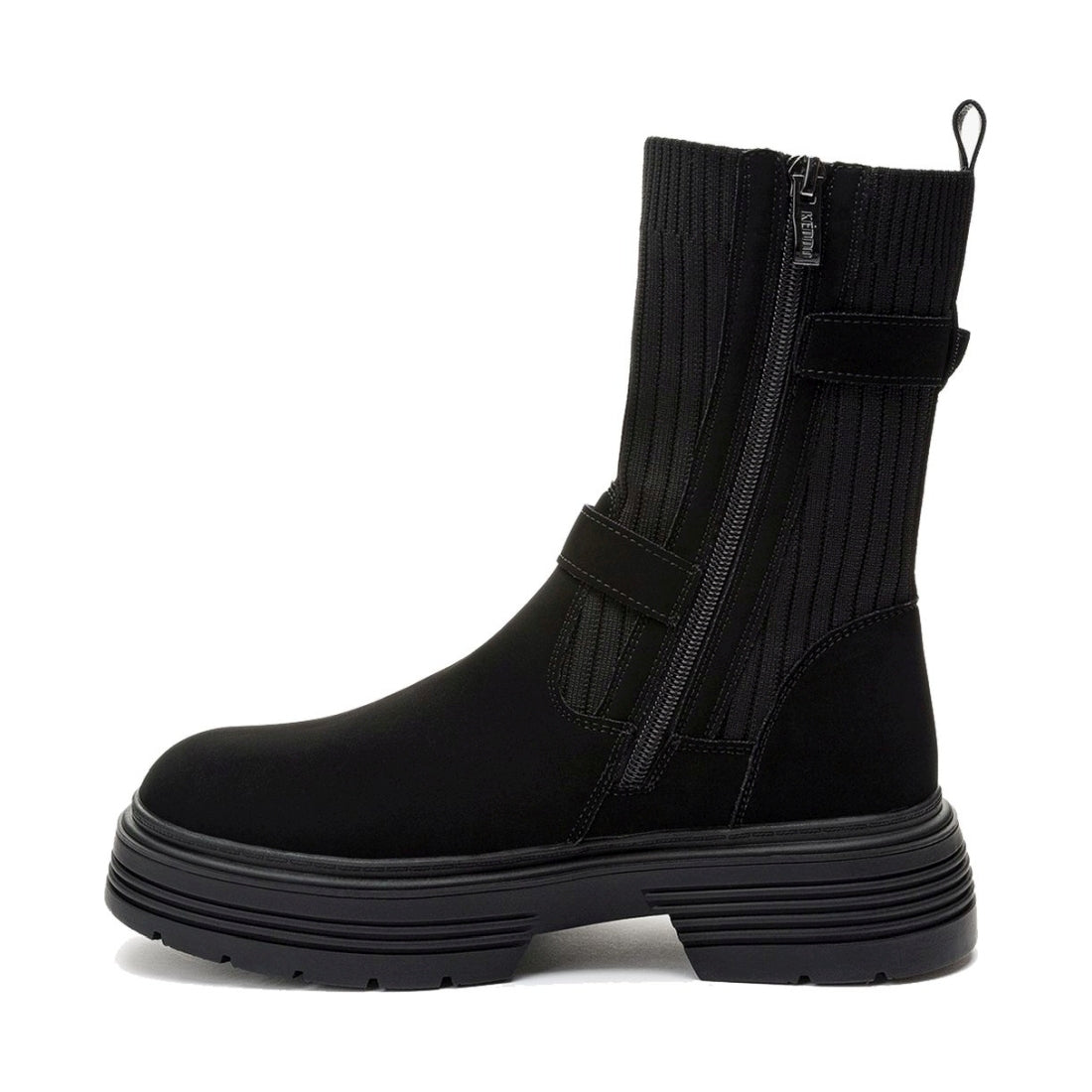 black casual closed boots